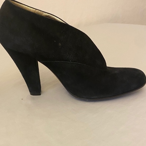 MARC JACOBS Suede Black Booties Made In Italy Sz 39 Euro (US 8) Shoes Heels - Picture 11 of 12